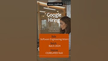 Google is hiring for Software Engineering Intern 2024 | Google hiring