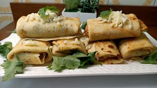 اسهل والذ واروع كريب مالح معمر وخفيف بحشوة قتصادية وسريع تحضير / crêpes salées?