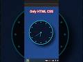 🔥 Amazing Clock |Only HTML, CSS | No JavaScript #css #clock #shorts #viral