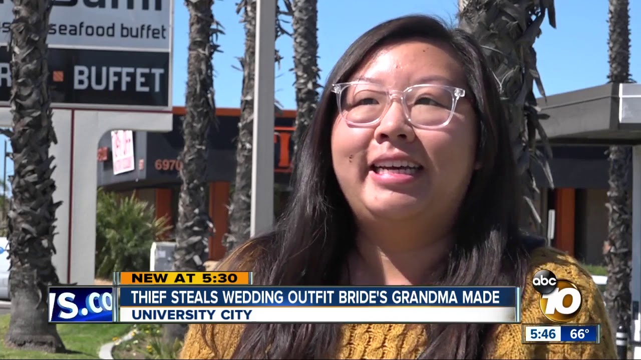 Thief steals wedding outfit bride's grandma made