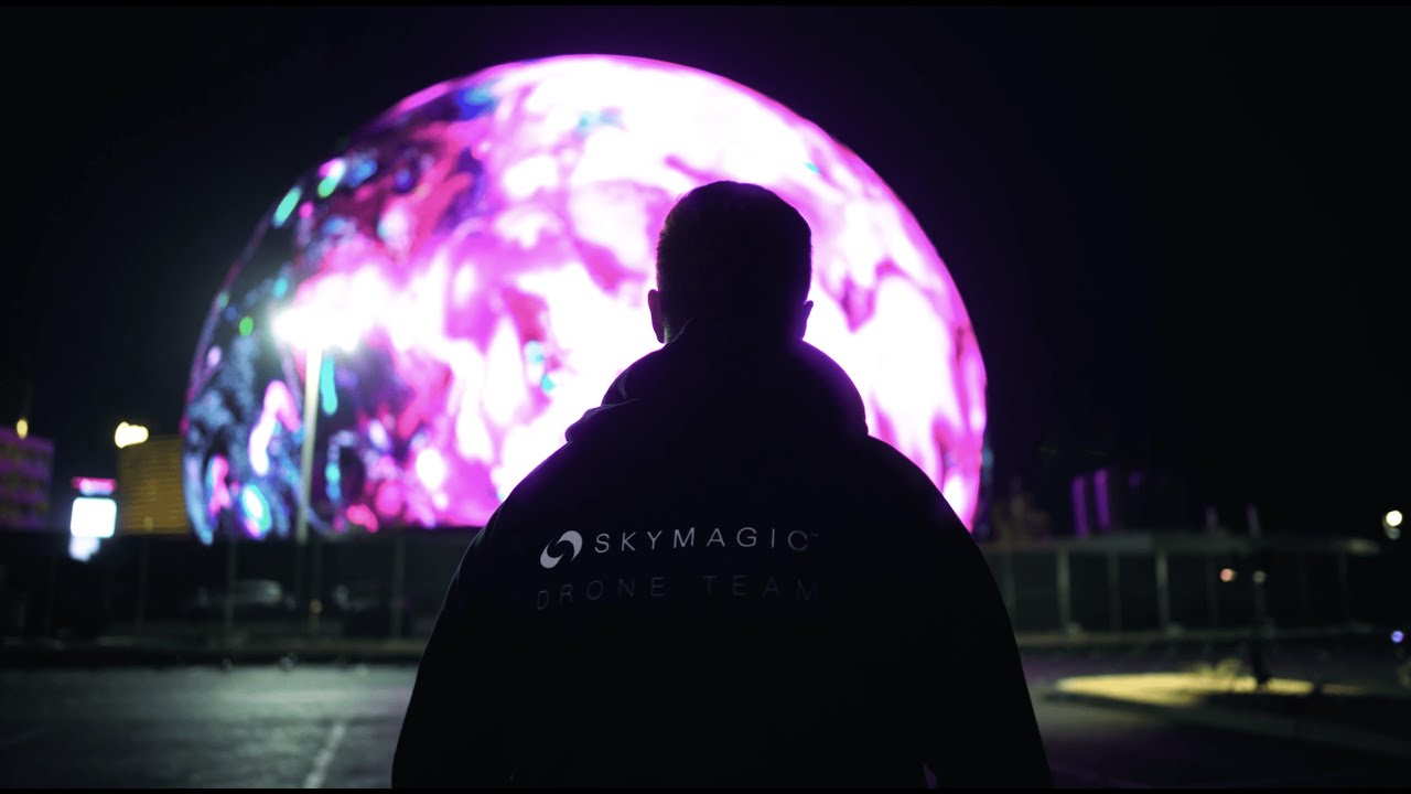 The first-ever drone light show around The Vegas Sphere | SKYMAGIC