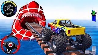 モンスタートラック メガランプ インポッシブルドライバー - 究極の車スタント・マスタードライブ：Androidゲームプレイ screenshot 3