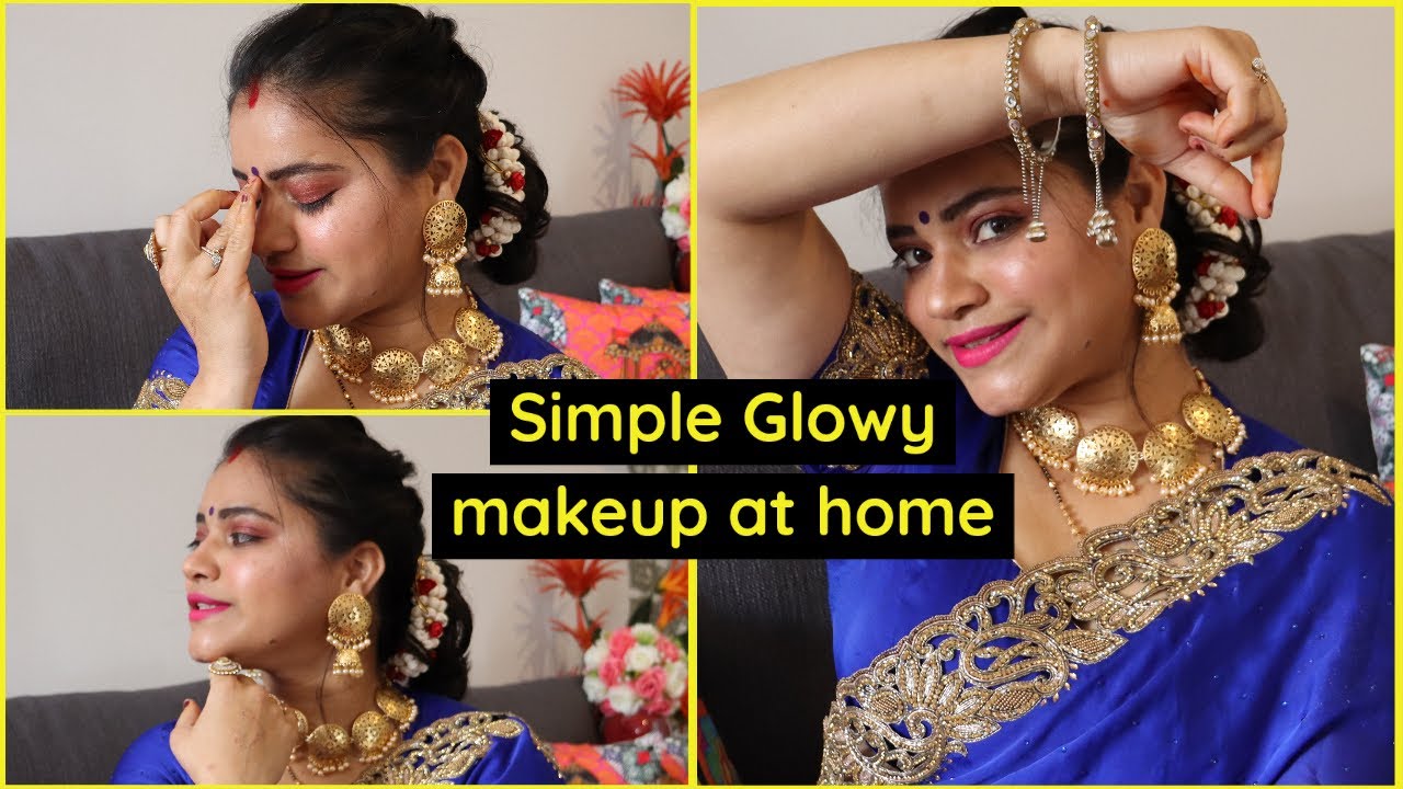 Simple Glowy Makeup Look | Indian festival makeup | Indian Mom Australia
