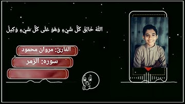 آيات من سورة الزمر ♥️بصوت القارئ مروان محمود