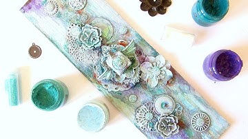 Mixed Media Collage with Prima Finnabair New Texture Fantasy Pastes