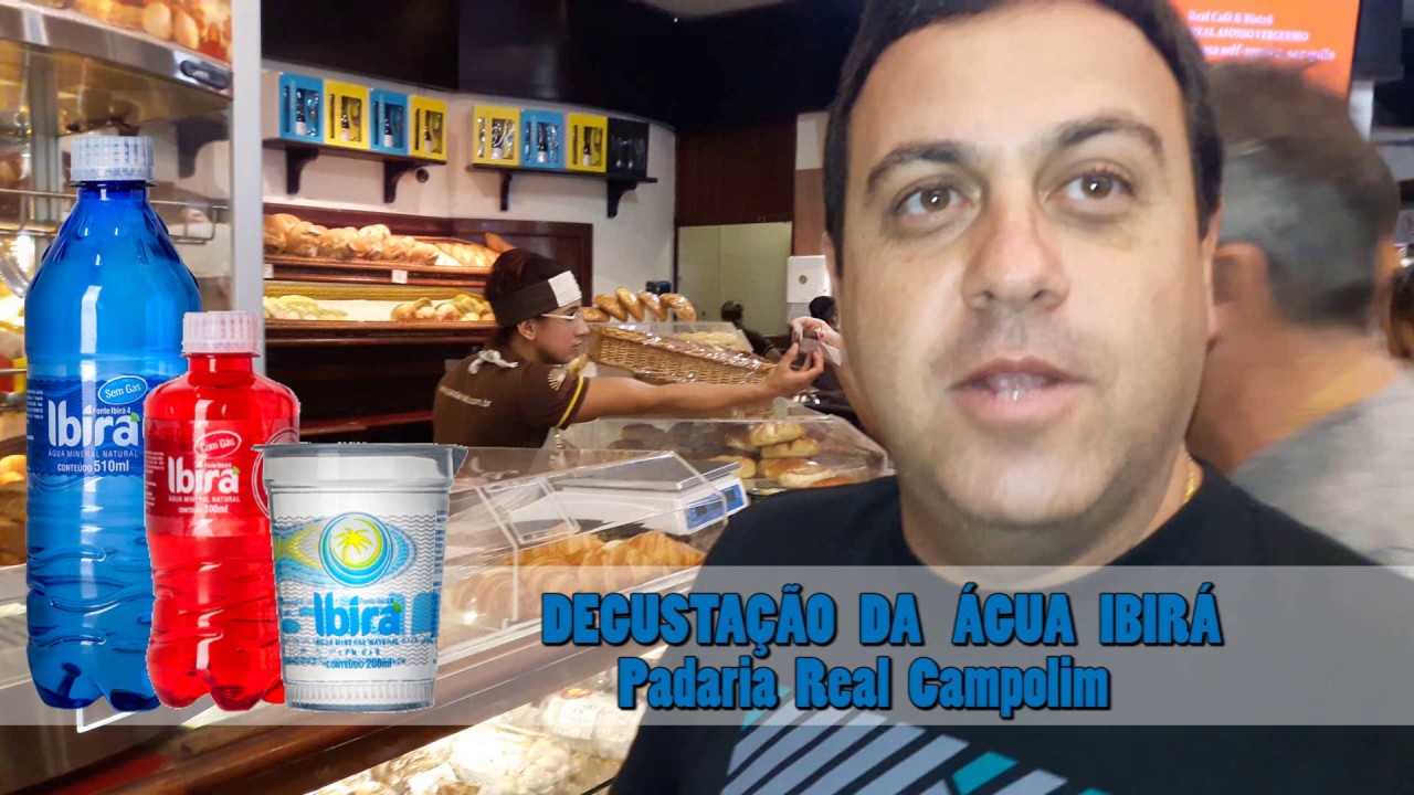 DEGUSTAÇÃO DA ÁGUA IBIRA PADARIA REAL CAMPOLIM SOROCABA REPÓRTER IBIRÁ JARBAS DUARTE