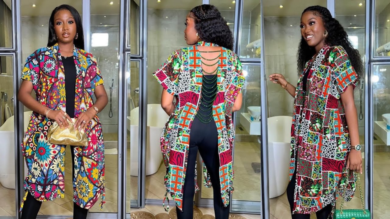 How to make a Trendy Beaded Backless Kimono Jacket with Drawstring Design