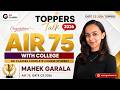 AIR - 75, GATE CS 2026 | DA AIR 398 | With College | Mahek Garala | Our #GateCSE Full Course Student