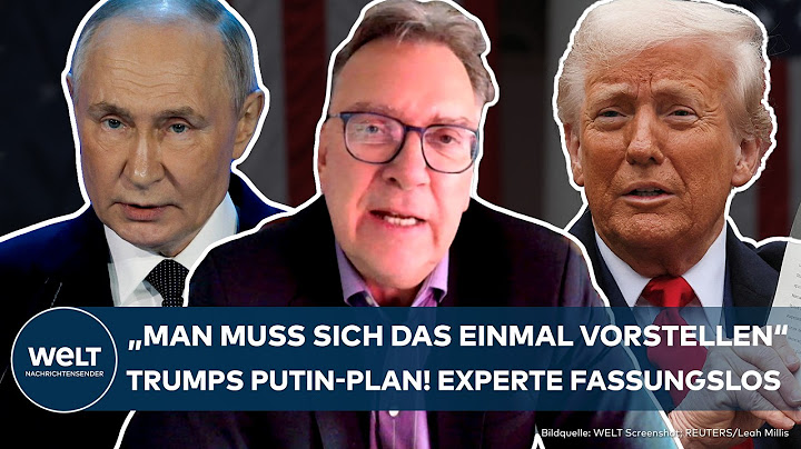 UKRAINE-KRIEG: "Das ist so absurd" Donald Trumps Putin-Plan! Experte fassungslos!