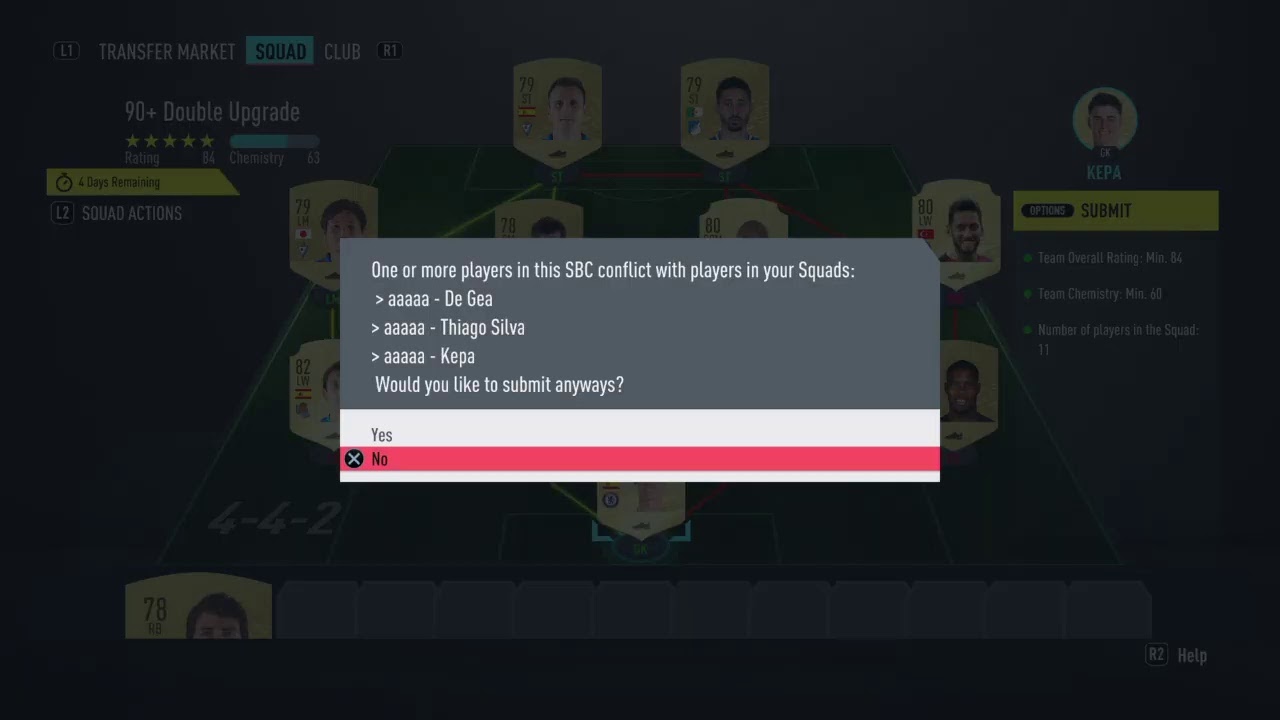 FIFA 20 90+ Double upgrade