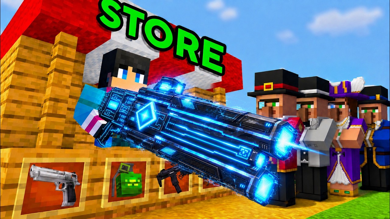 銃ショップで最強の銃が買えるマインクラフト【 マイクラ / マインクラフト 】
