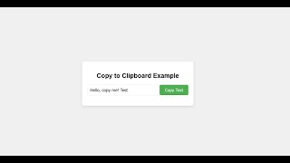 Copy to Clipboard Feature with HTML, CSS, and JavaScript | Step-by-Step Guide