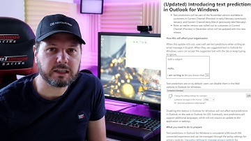 Introducing text predictions in Outlook for Windows