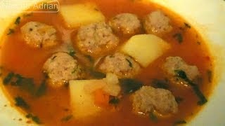 Reteta Bors de perisoare-Traditional romanian meatballs borsch recipe