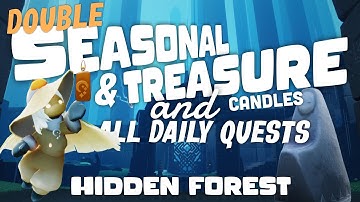 DOUBLE Seasonal & Treasure candles and Quests in Hidden Forest | SkyCotl | NoobMode
