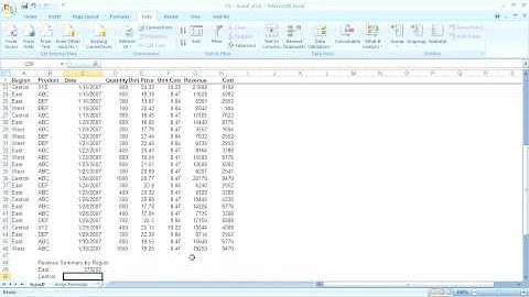 Training Microsoft excel 2007 part 4