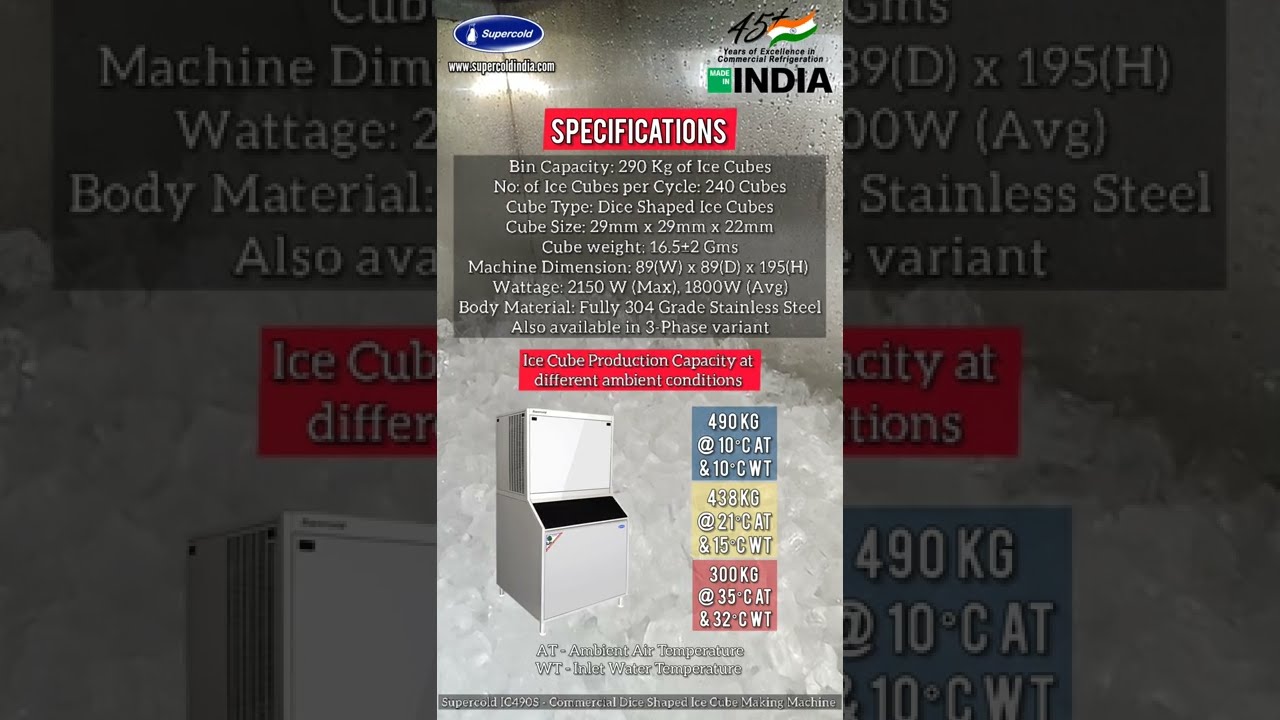 super cold ice cube machine