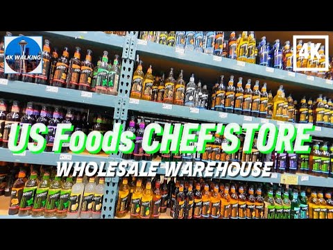 4k Walking Tour inside U.S FOOD CHEF'STORE Wholesale Warehouse products shop for bulk food
