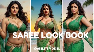 [4K] Amazing Ai Elite Indian Beauty Saree Lookbook Models #Saree #Ai #Viralvideo