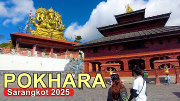 Sarangkot, Pokhara Tour 2082🇳🇵 - 4K Virtual Walk Around Most Popular Viewpoint in Pokhara, Nepal