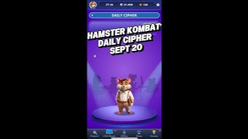 20 September 2025 Hamster Kombat GameDev Daily Cipher #hamsterkombat #hamsterkombatdailycipher
