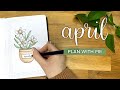 Plan With Me | 2022 April Bullet Journal Setup | Neutral Daffodil Bujo Theme