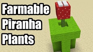 Farmable Super Mario Piranha Plants in Minecraft 1.14