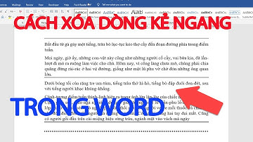 Cách xóa dòng kẻ trong Word | Cách xóa dòng kẻ ngang trong Word