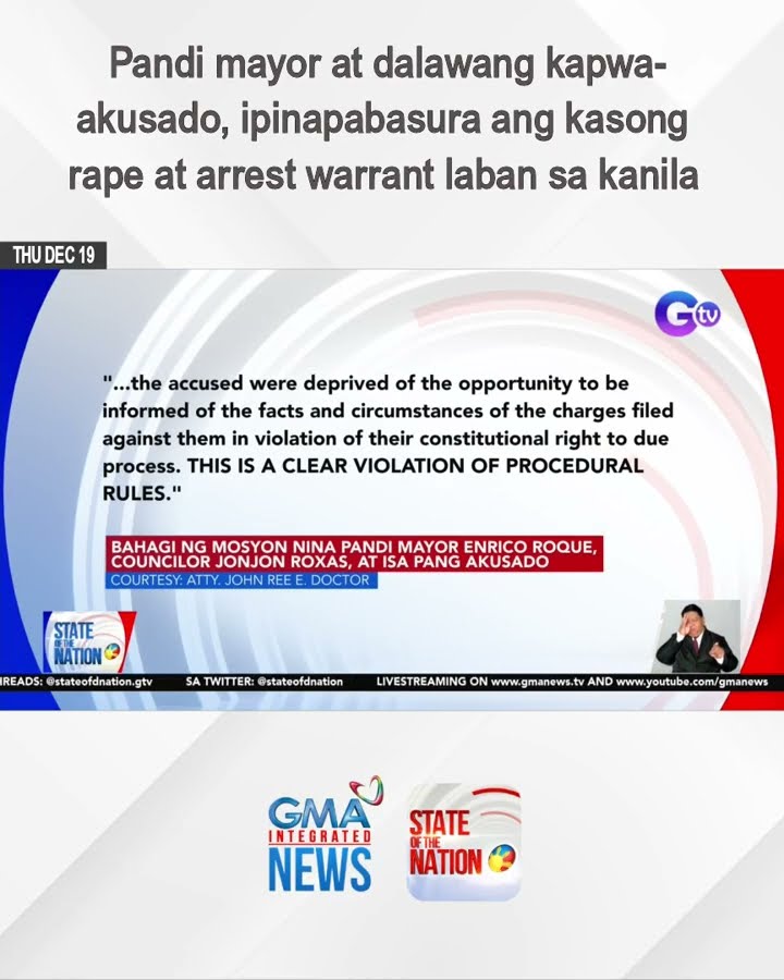 Pandi mayor at dalawang kapwa-akusado, ipinapabasura ang kasong rape at arrest warrant... | SONA
