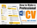 Create a CV/Resume Template in MS Word (2023)