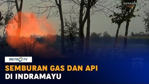 Semburan Gas dan Api di Indramayu Masih Menyala