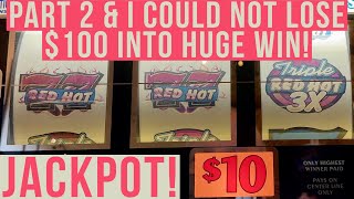 JACKPOT! I Finally Landed My First On Triple Red Hot Sevens Only Needed $100 To Play The All Slots!