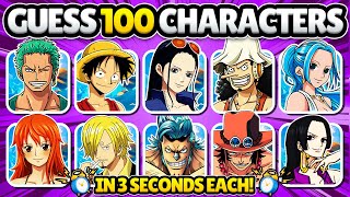 GUESS 100 ONE PIECE CHARACTERS IN 3 SECONDS (IMPOSSIBLE!)