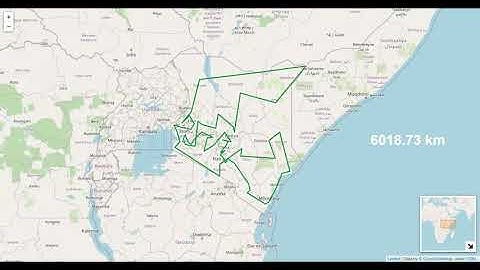 Traveling Salesman Problem Visualization - Kenya 62 Cities TSP