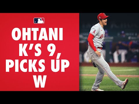 Two way Shohei! Ohtani strikes out 9 while also driving in 2