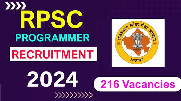 RPSC Programmer Recruitment 2024 | Notification Out | Full Detail Explained by MDE