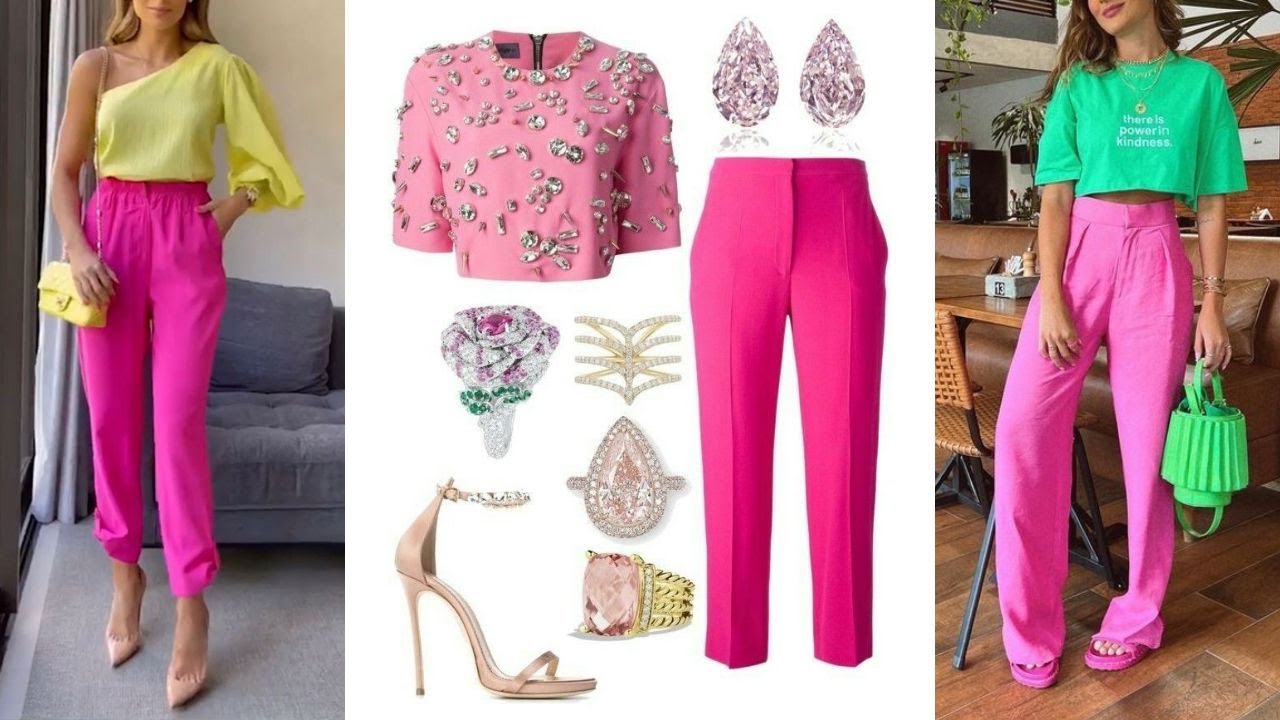 MODA Y COMBINACIONES VERANO 2022 CON PANTALON FUCSIA?SUMMER 2022 FASHION  WITH FUCHSIA TROUSERS - YouTube