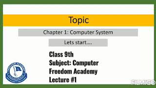 9th Class Computer Lecture No. 1 Freedom Academy screenshot 5