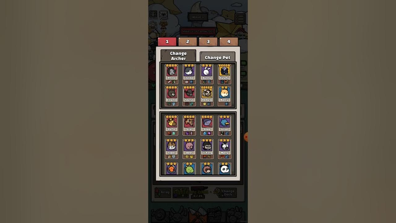 Teams guide, for each cases. Archer Forest idle game YouTube