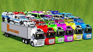 DELIVERING EMERGENCY MINI COOPER, VAUXHALL, VIVARO, SURVIVOR WITH VOLVO TRUCKS! Farming Simulator 22 screenshot 4