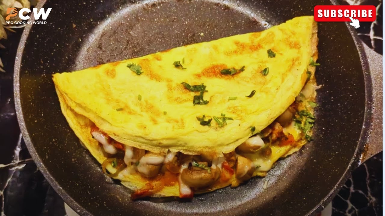 Tasty Breakfast in 5 Minutes: Easy Egg Recipe| Mushroom Omelets Recipe