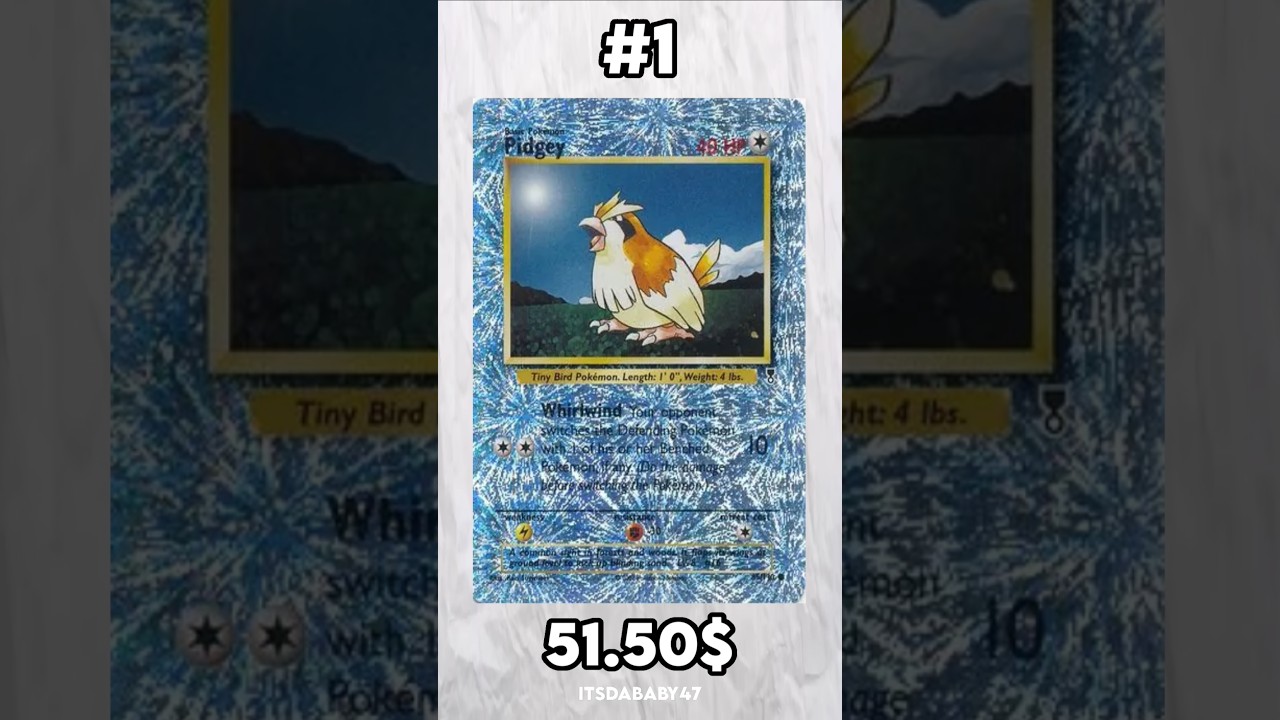 Top 5 Most Expensive Pidgey Pokemon Cards