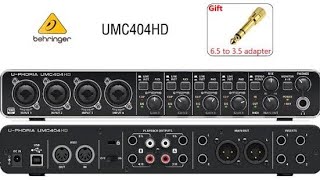 Behringer UMC404 HD USB Audio Interface Device for Studio Setup.