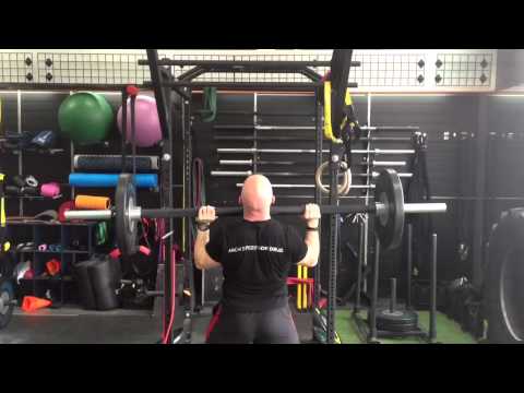Standing Thick Bar Front Press