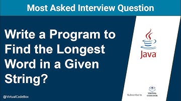 Java 8 Q&A | Longest Word in a Given String | Interview Question