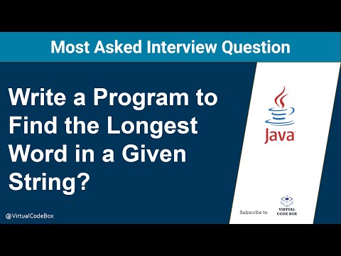 Java 8 Q&A | Longest Word in a Given String | Interview Question