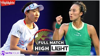 Nao Hibino vs Qinwen Zheng Full Match Highlights - WTA Dubai Tennis Championships 2024