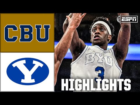 California Baptist Lancers vs. BYU Cougars | Full Game Highlights | ESPN College Basketball
