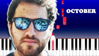 Adrian Berenguer - October (Piano Tutorial) Resimi