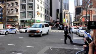 President Obama motorcade in New York